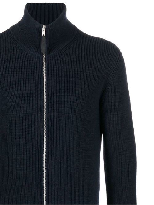 Cardigan con zip in maglia a coste Maison Margiela | SI1HA0013S17781511F